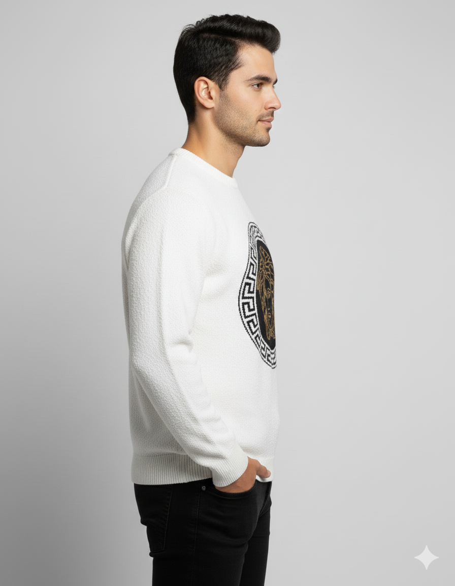 white sweater with print - Image 5