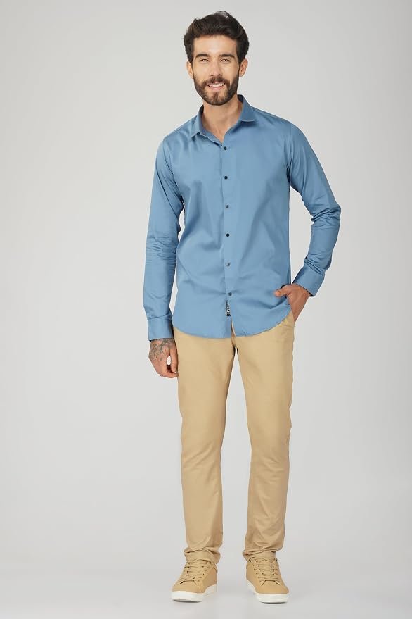 Blue 100% Cotton Shirt. - Image 6