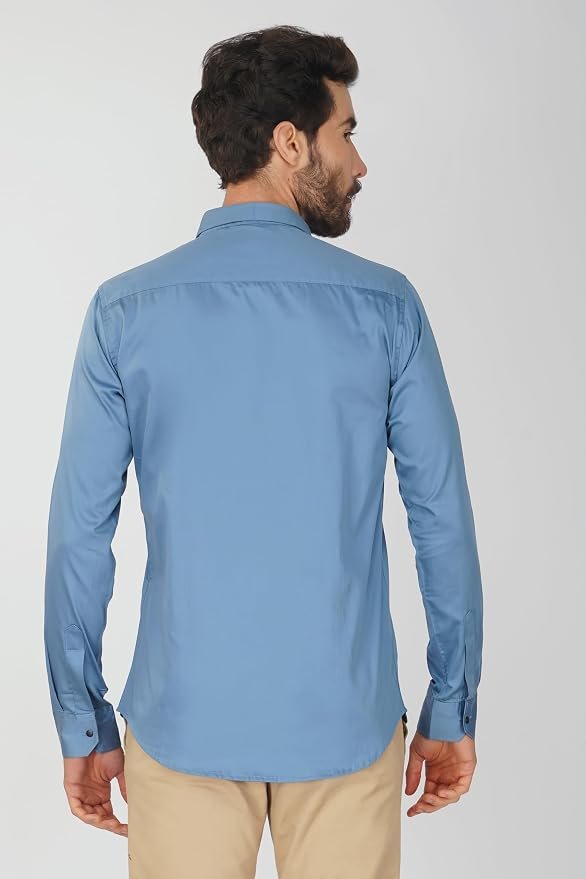 Blue 100% Cotton Shirt. - Image 5