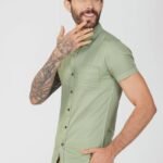 Green Half Sleeves Shirt