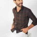 Dark Brown Check Shirt
