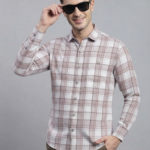 Rose Pink & Beige Plaid Checked Shirt