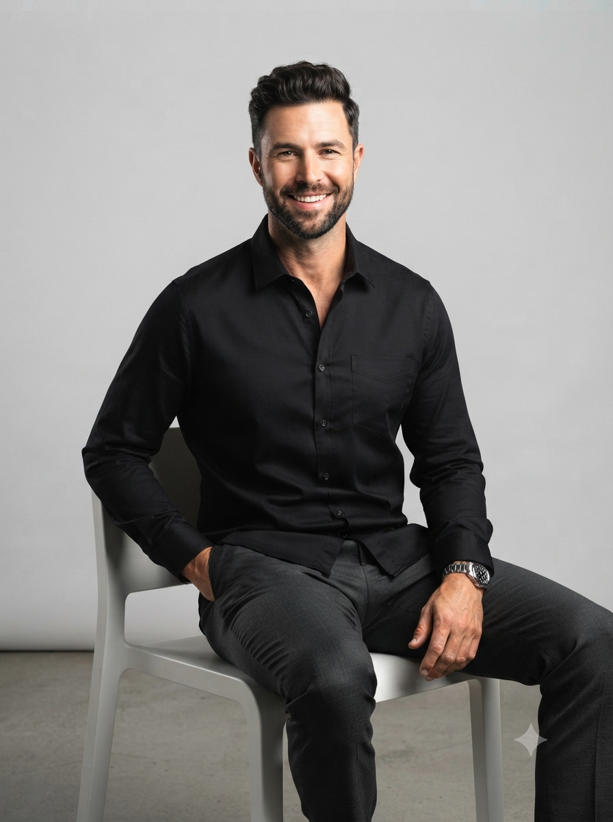 Midnight Black Casual Shirt