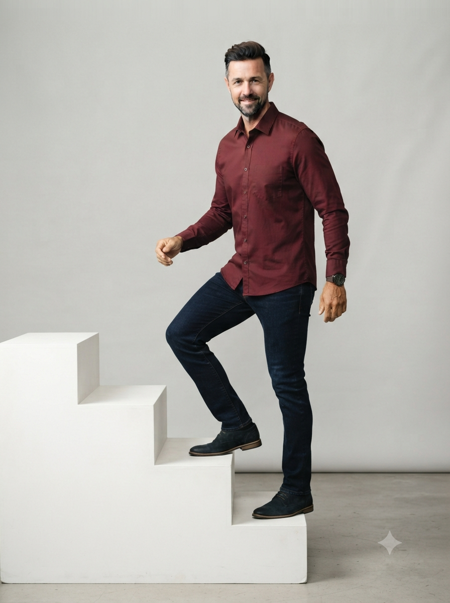 Rich Maroon Solid Casual Shirt - Image 4