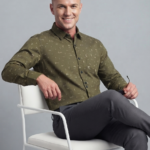 Olive Green Pattern Shirt