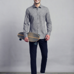 Steel Grey Abstract Print Shirt | 100% Pure Cotton