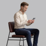 Floral Print Shirt ( Brown Leafs )