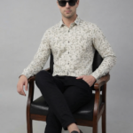 Floral print shirt ( Green Leafs )
